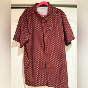 Men's Burgundy Columbia Omni shade Redskins’ shirt